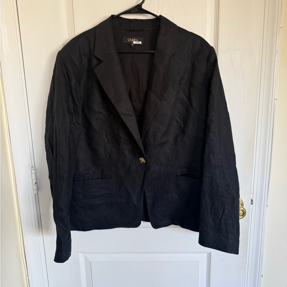 Quince Black Single-Button Blazer - Picture 4 of 5